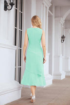 Vestido de fiesta formal de dos piezas en línea A para madre de la novia Numbersea 28072