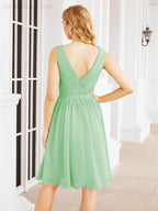 Homecoming Dresses Knee Length Skirt V Back 28062