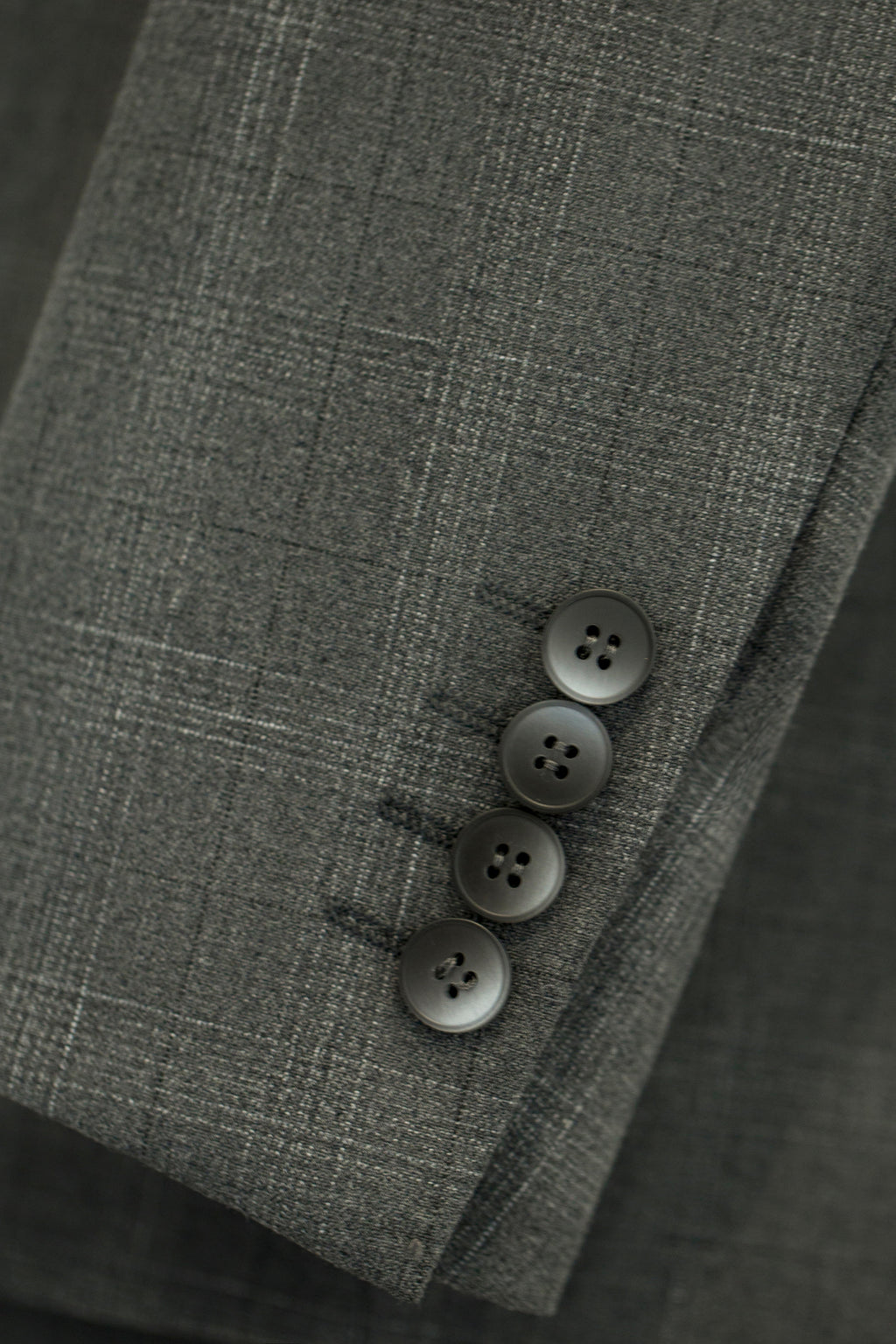 Three Piece Solid Grey Wool Suit For Formal Groom And Business