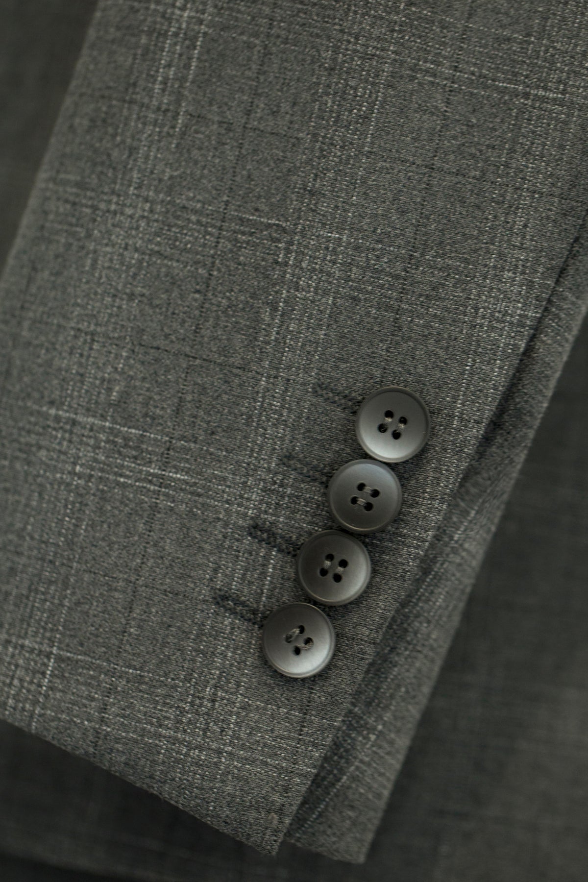 Three Piece Solid Grey Wool Suit For Formal Groom And Business