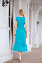 Vestido de fiesta formal de dos piezas en línea A para madre de la novia Numbersea 28072