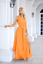 Ladies Chiffon One Shoulder Bridesmaid Evening Dress Wedding Party Evening Dress 28133
