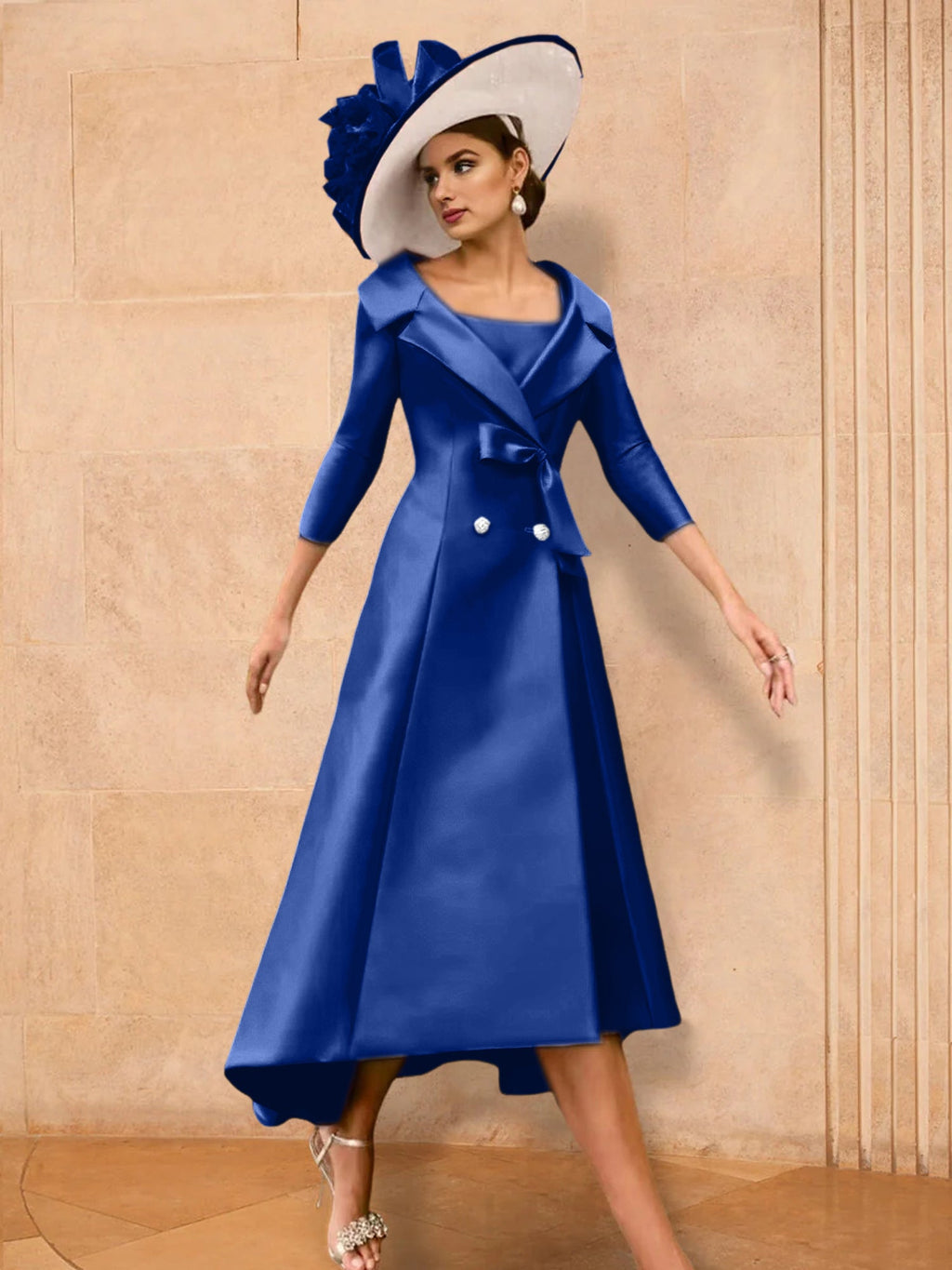 Long Sleeve A Line Princess Gown For The Mother Of The Bride Bowknot