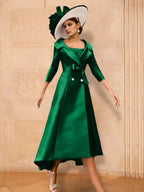 Long Sleeve A Line Princess Gown For The Mother Of The Bride Bowknot