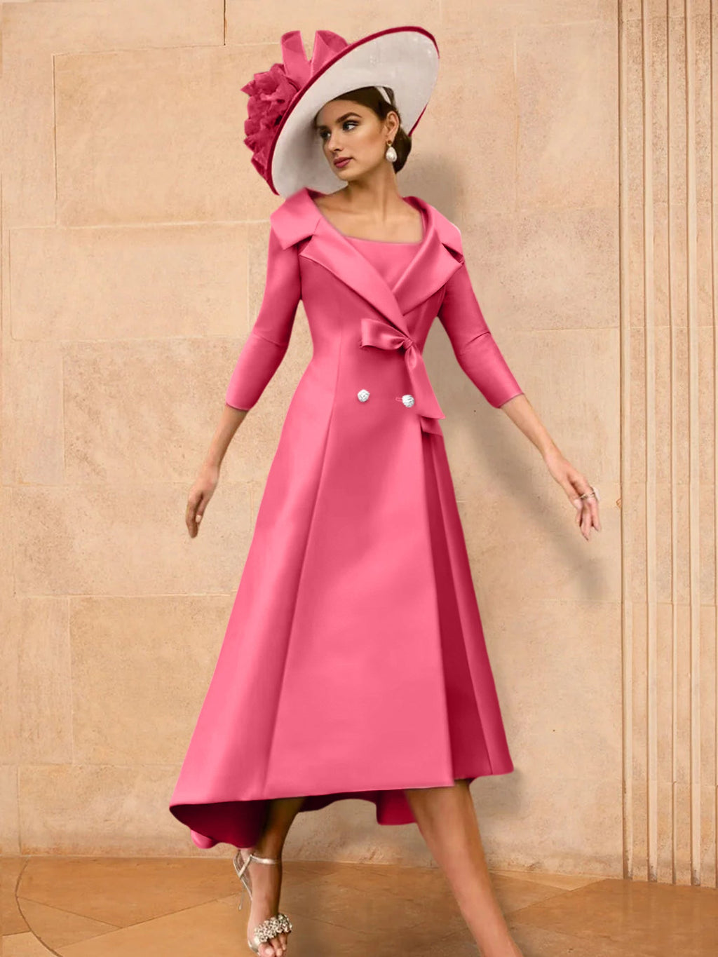 Long Sleeve A Line Princess Gown For The Mother Of The Bride Bowknot