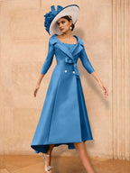 Long Sleeve A Line Princess Gown For The Mother Of The Bride Bowknot
