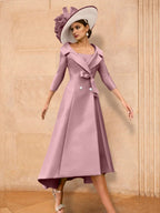 Long Sleeve A Line Princess Gown For The Mother Of The Bride Bowknot