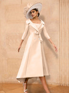 Long Sleeve A Line Princess Gown For The Mother Of The Bride Bowknot