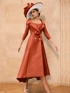 Long Sleeve A Line Princess Gown For The Mother Of The Bride Bowknot