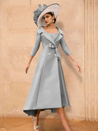 Long Sleeve A Line Princess Gown For The Mother Of The Bride Bowknot
