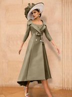 Long Sleeve A Line Princess Gown For The Mother Of The Bride Bowknot