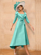 Long Sleeve A Line Princess Gown For The Mother Of The Bride Bowknot