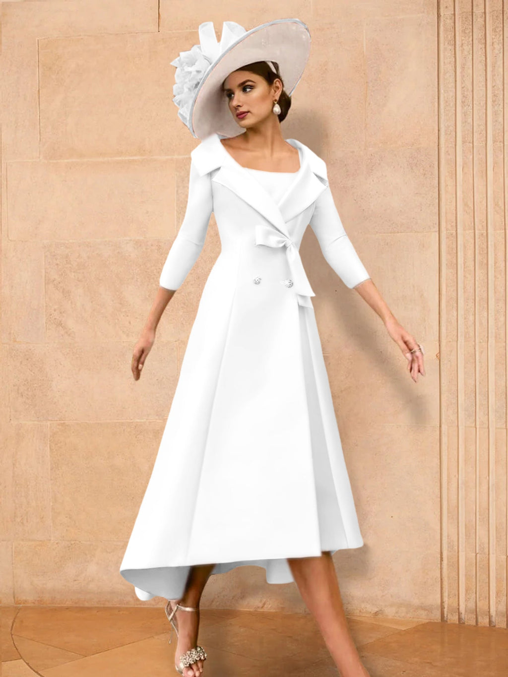 Long Sleeve A Line Princess Gown For The Mother Of The Bride Bowknot