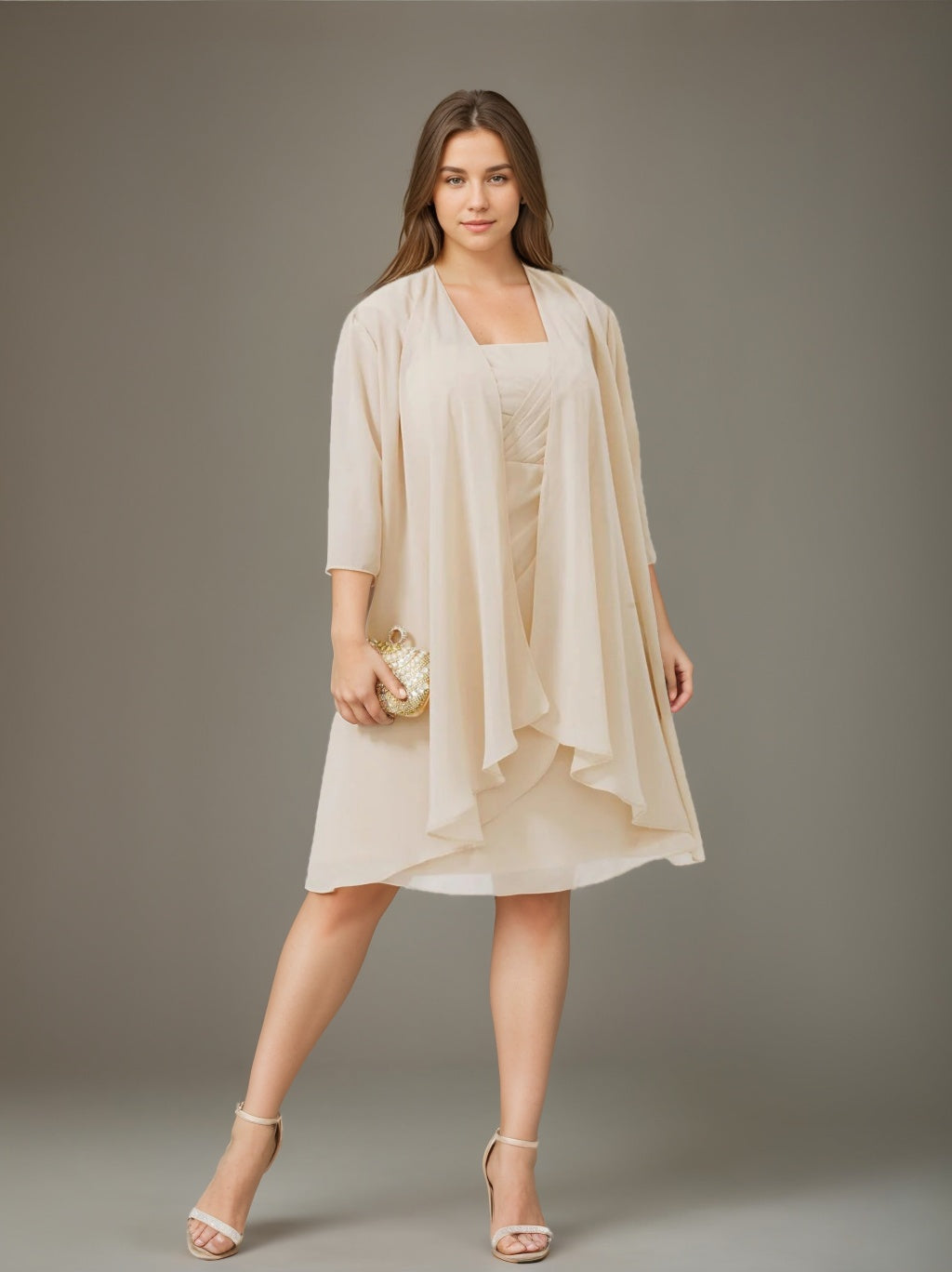 Mother of the Bride A Line Dress With Jacket Princess Silhouette