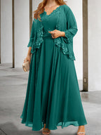 Mother Of The Bride A Line Dress With Applique And Sequins