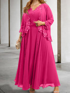 Mother Of The Bride A Line Dress With Applique And Sequins