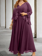 Mother Of The Bride A Line Dress With Applique And Sequins