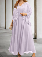 Mother Of The Bride A Line Dress With Applique And Sequins