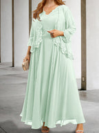 Mother Of The Bride A Line Dress With Applique And Sequins