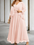 Mother Of The Bride A Line Dress With Applique And Sequins