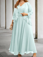 Mother Of The Bride A Line Dress With Applique And Sequins