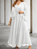 Mother Of The Bride A Line Dress With Applique And Sequins