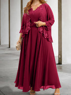 Mother Of The Bride A Line Dress With Applique And Sequins