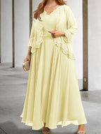 Mother Of The Bride A Line Dress With Applique And Sequins