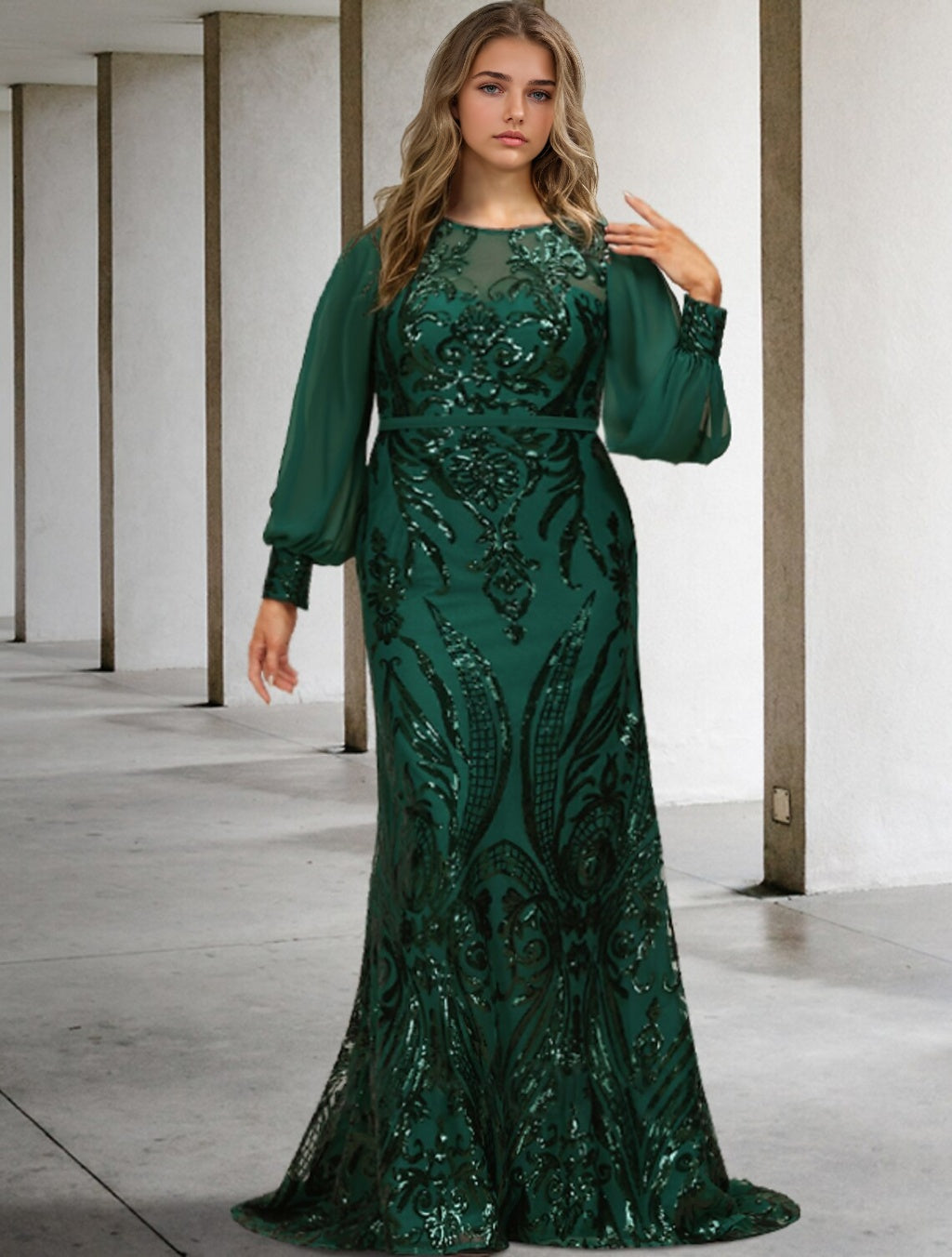 Vestidos de lantejoulas para mãe da noiva ou coluna