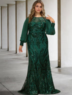 Vestidos de lantejoulas para mãe da noiva ou coluna