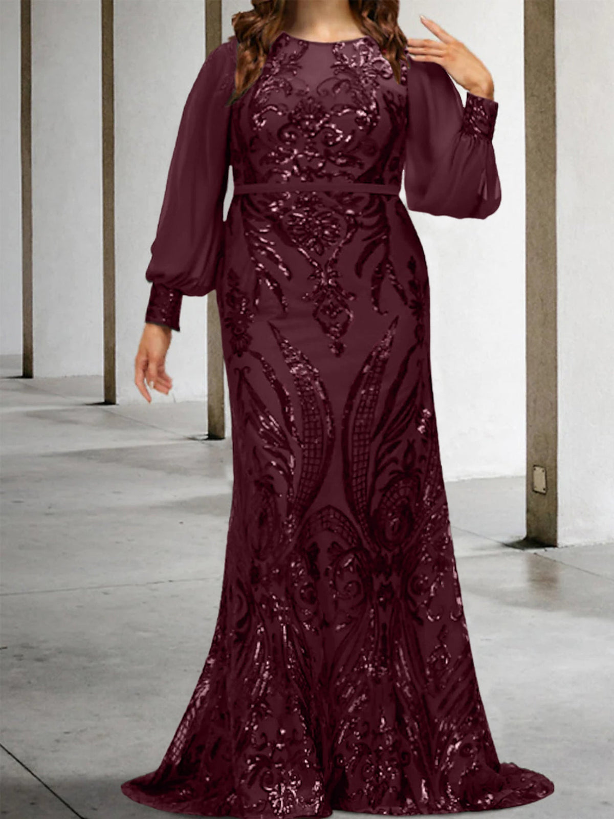 Vestidos de lantejoulas para mãe da noiva ou coluna