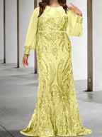 Vestidos de lantejoulas para mãe da noiva ou coluna