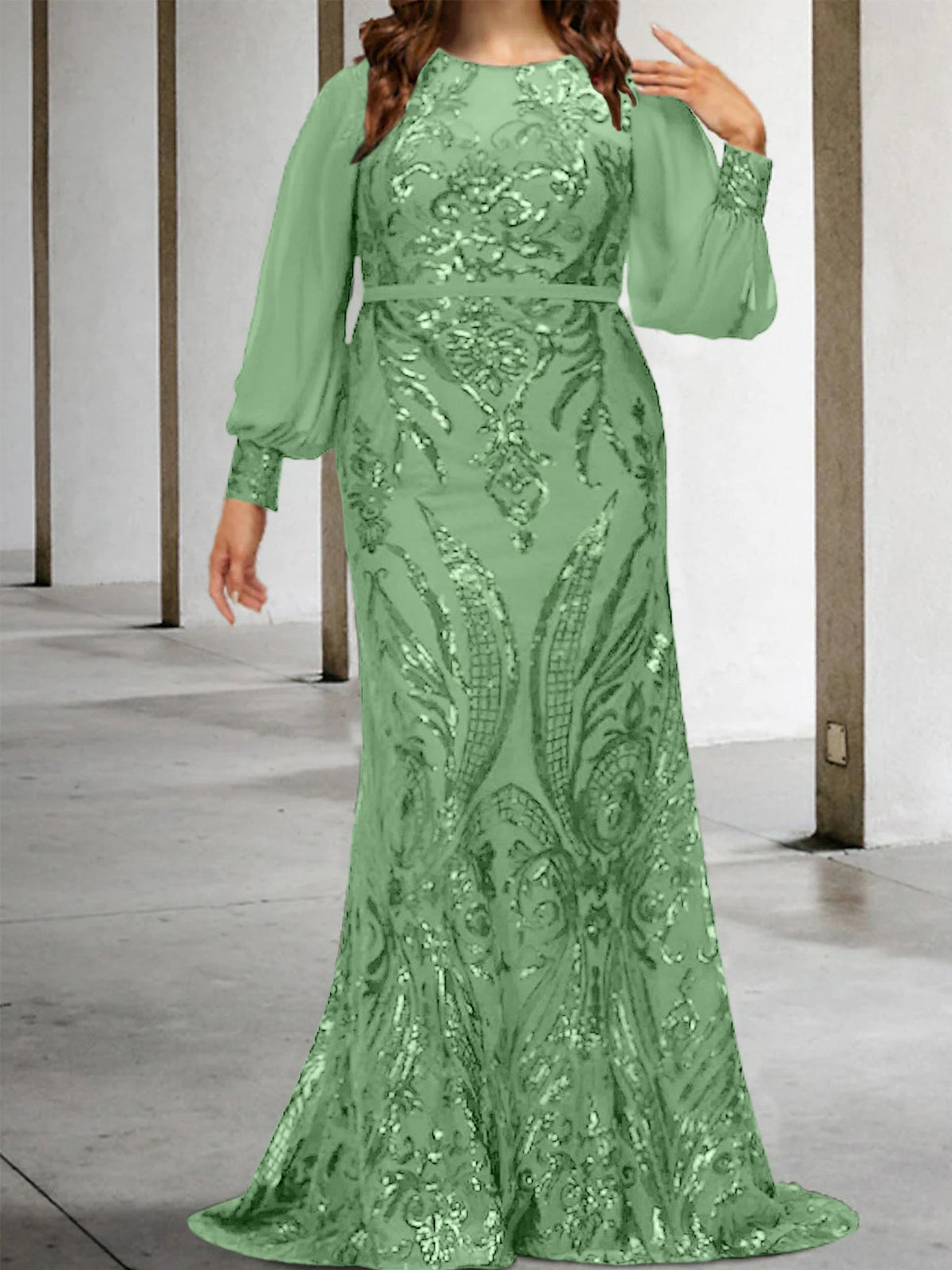 Vestidos de lantejoulas para mãe da noiva ou coluna