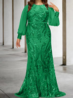 Vestidos de lantejoulas para mãe da noiva ou coluna