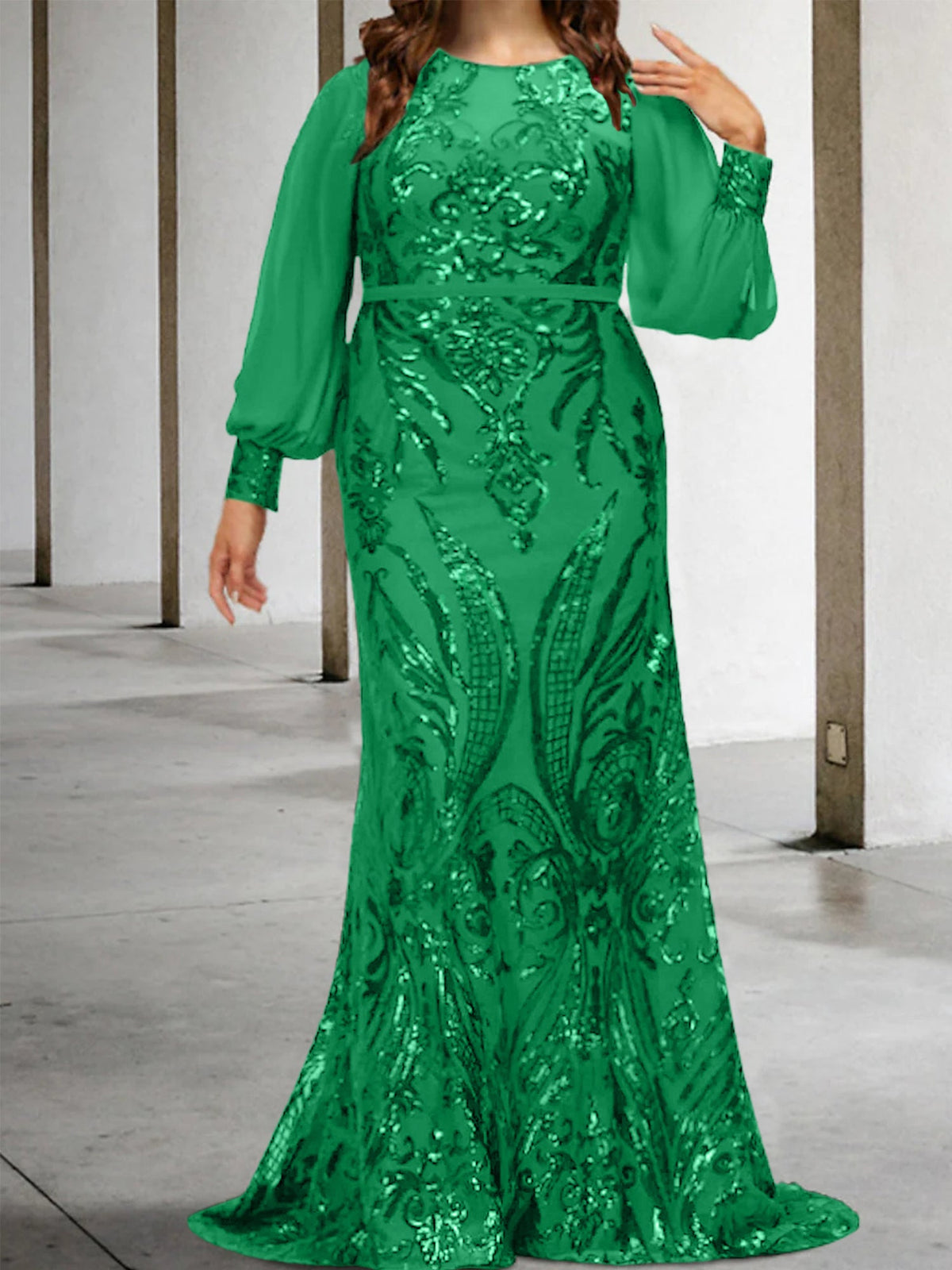 Vestidos de lantejoulas para mãe da noiva ou coluna