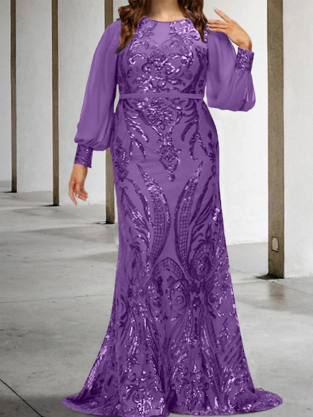 Vestidos de lantejoulas para mãe da noiva ou coluna