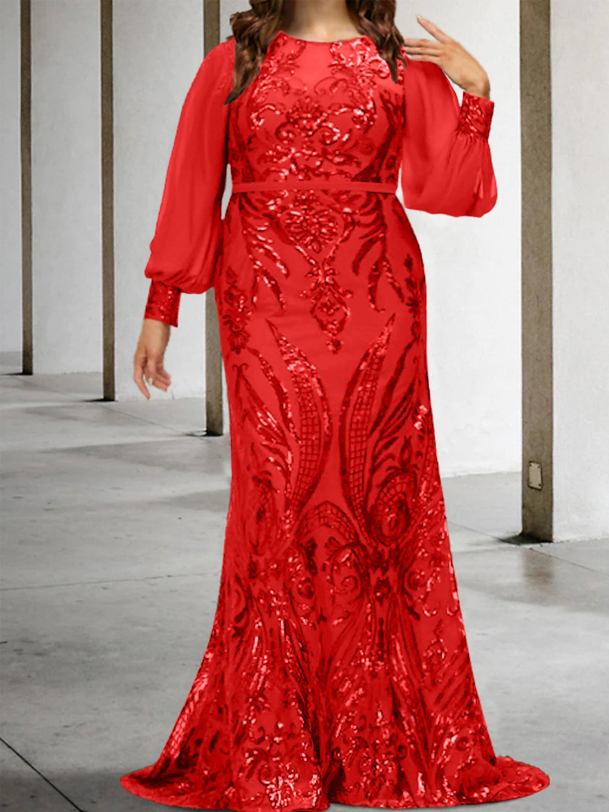 Vestidos de lantejoulas para mãe da noiva ou coluna