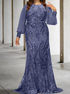 Vestidos de lantejoulas para mãe da noiva ou coluna
