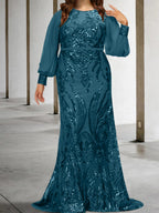 Vestidos de lantejoulas para mãe da noiva ou coluna