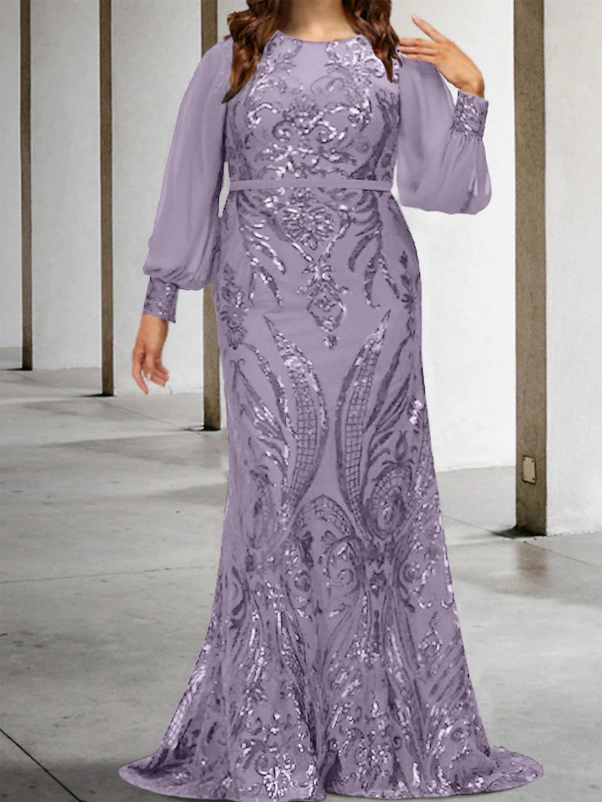 Vestidos de lantejoulas para mãe da noiva ou coluna
