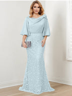 Mother of the Bride Trumpet Mermaid Dresses Featuring Applique Details