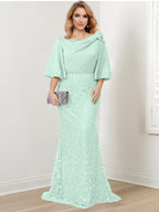 Mother of the Bride Trumpet Mermaid Dresses Featuring Applique Details