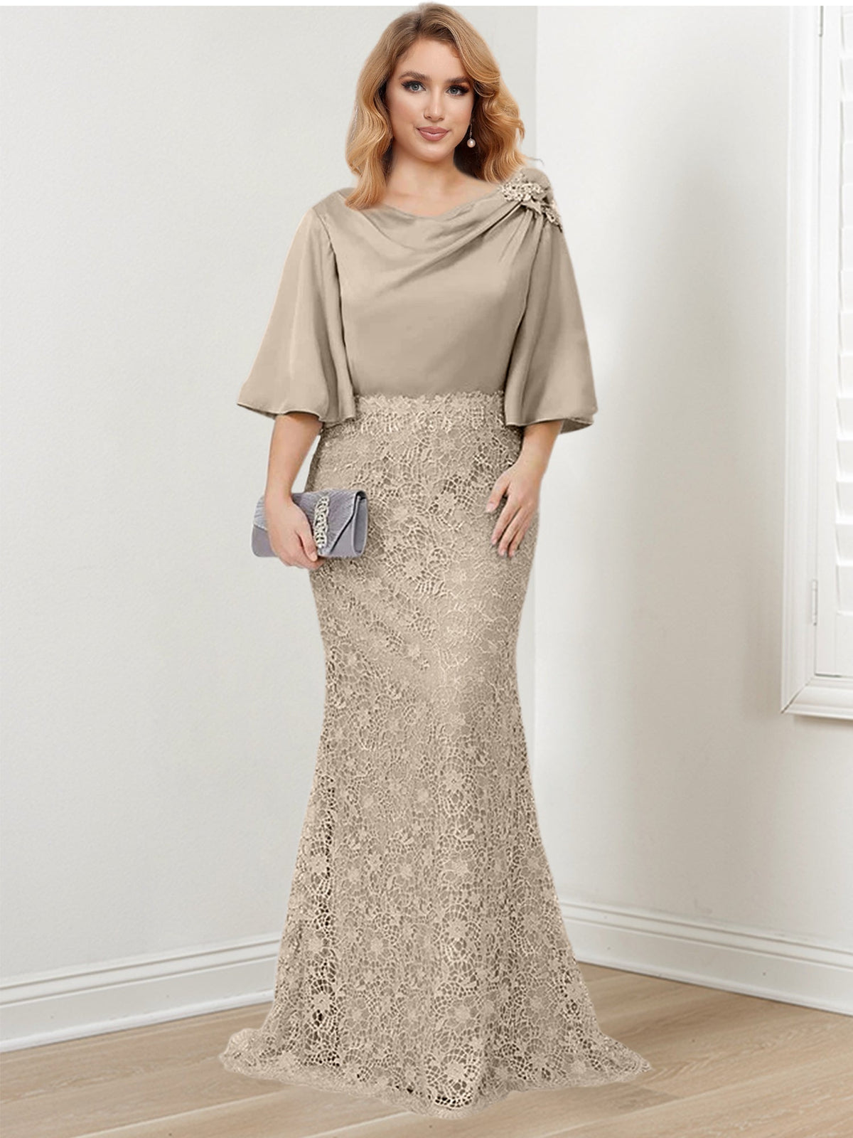 Mother of the Bride Trumpet Mermaid Dresses Featuring Applique Details