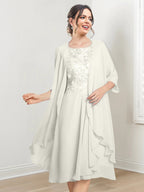 A-Line/Princess Scoop Knee-Length Mother of the Bride Dresses