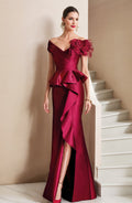 Off The Shoulder Mermaid Trumpet Mother Of The Bride Dresses With High Split