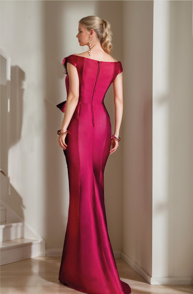 Off The Shoulder Mermaid Trumpet Mother Of The Bride Dresses With High Split
