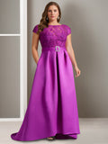 Plus Size Asymmetrical A Line Mother Of The Bride Dress With Appliques