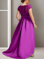 Plus Size Asymmetrical A Line Mother Of The Bride Dress With Appliques