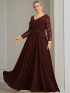 V Neck Dress With Three Quarter Sleeves Sequins Plus Size Mother Of The Bride