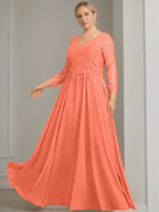 V Neck Dress With Three Quarter Sleeves Sequins Plus Size Mother Of The Bride